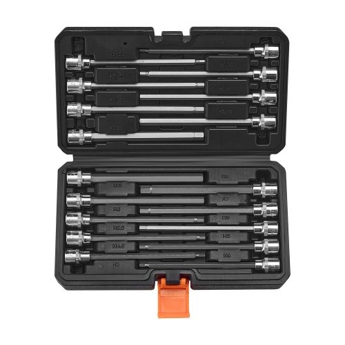 VEVOR Extra Lange Hex Socket Boor Bit Doppenset 18-Delig 3/8" aandrijving