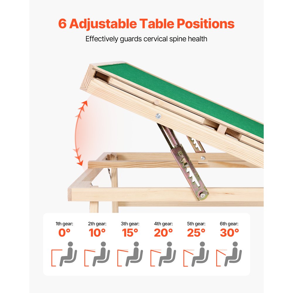 VEVOR 1500 Piece Puzzle Table with Folding Legs, 4 Drawers and Cover, 86x63cm Portable Wooden Board, Felt Surface Jigsaw Puzzle Accessories for Adults, Adjustable 6-Tilting-Angle, Gift for Mom