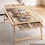 VEVOR puzzeltafel voor 1500 stukjes met inklapbare poten, 4 lades, 868 x 628 mm, voor volwassenen die puzzelen, met een nauwsluitende afdekplaat (PVC) ter bescherming tegen vuil en een opstaande rand om wegglijden te voorkomen.
