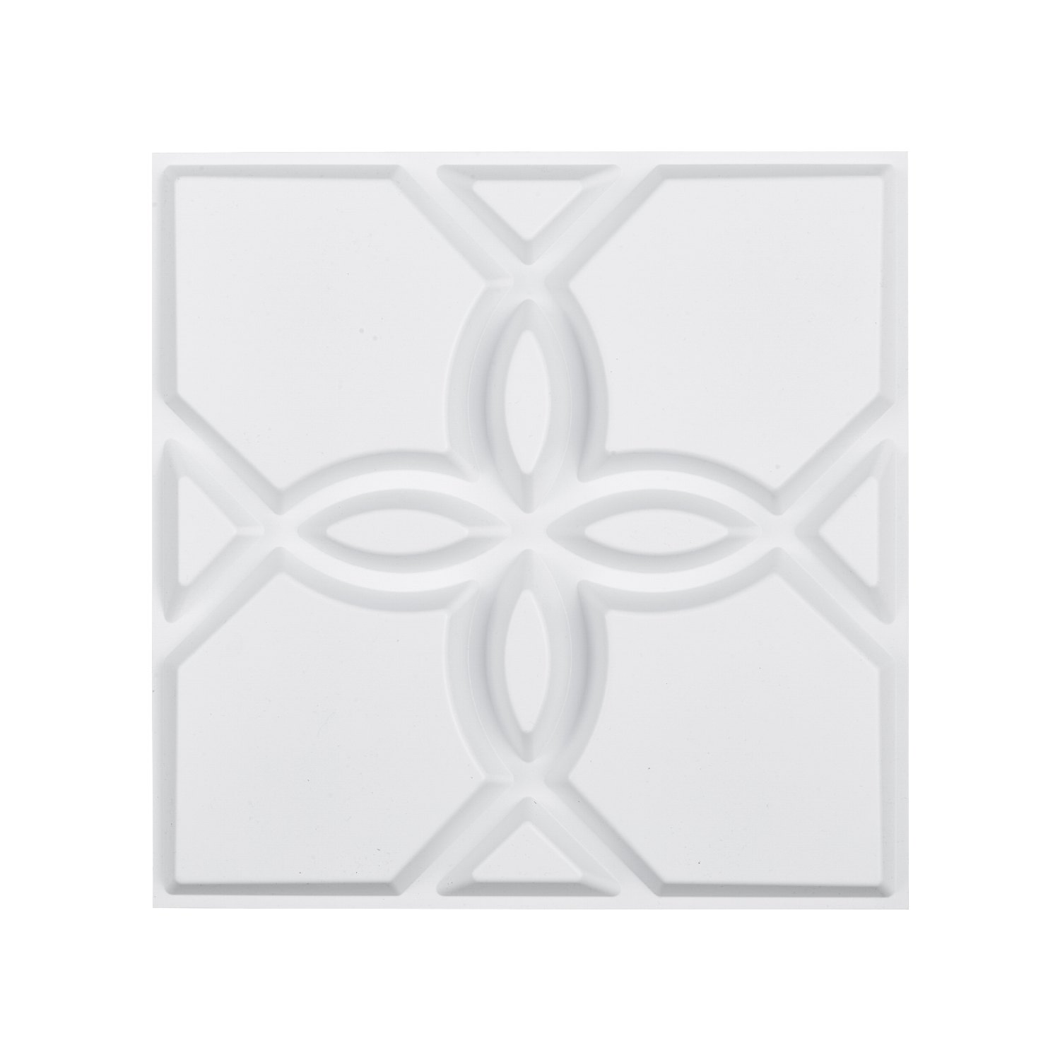 VEVOR 3D Wall Panels, 33-Pack 11.81 x 11.81 in PVC Modern Art Minimalist Floral Tiles, 32 Sq.Ft Coverage Accent Wall Panel, Interior Home Decor for Bedroom, Living & Gaming Room, Matte White