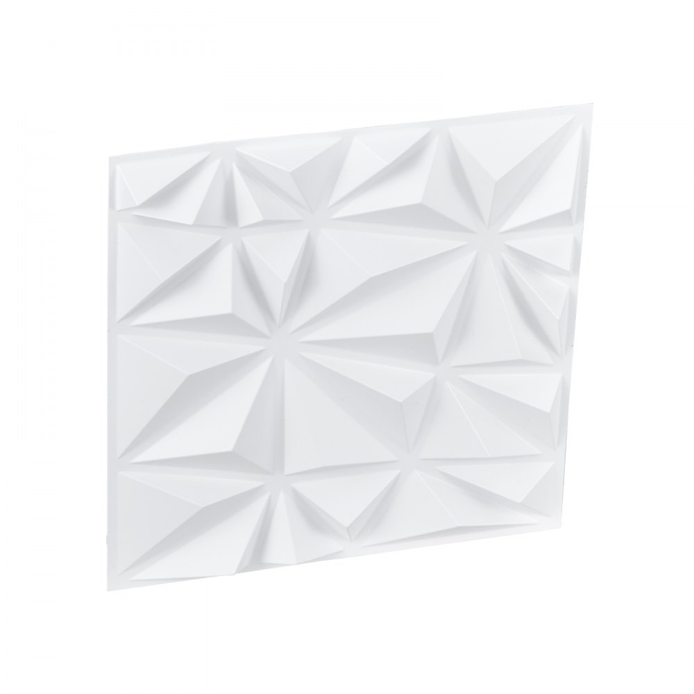 VEVOR 3D Wandpanelen Set van 33, 30x30 cm PVC Modern Minimalistisch Wandbekleding, 2,97 m² Dekking, Wanddecoratie, Interieurontwerp voor Plafond, Slaapkamer, Woonkamer en Speelkamer, Mat Wit