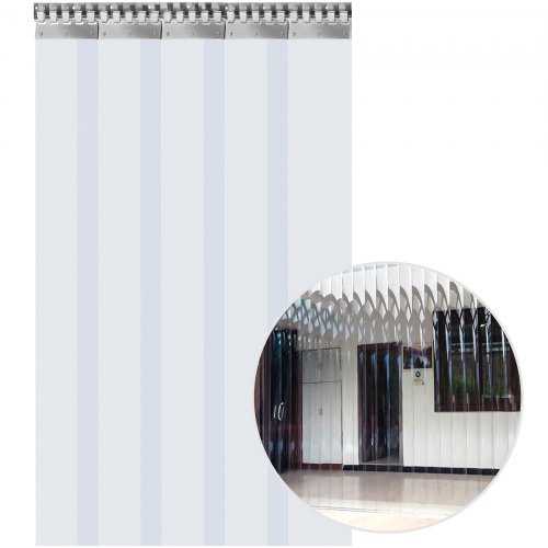 Vevor Pvc-strokengordijn Vinyldeurstroken 1,25x2 M Vliegengordijn Pvc 5 Stroken