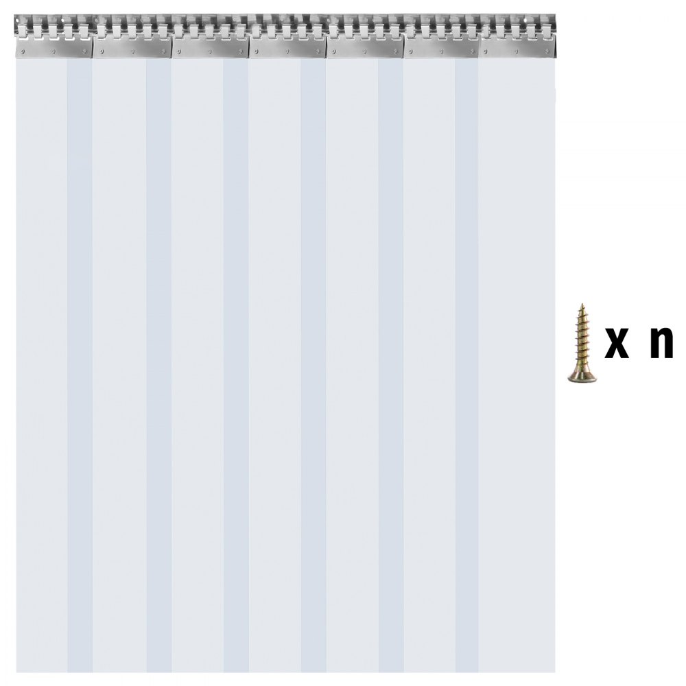 Vevor Pvc-strokengordijn Vinyldeurstroken 1,75x2 M Vliegengordijn Pvc 7 Stroken