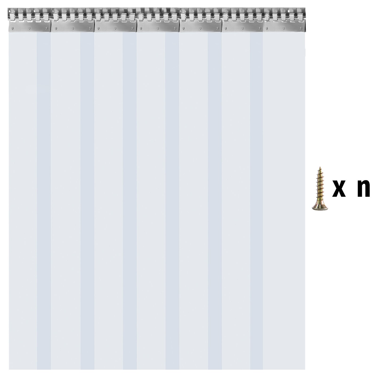 Vevor Pvc-strokengordijn Vinyldeurstroken 1,75x3 M Vliegengordijn Pvc 7 Stroken