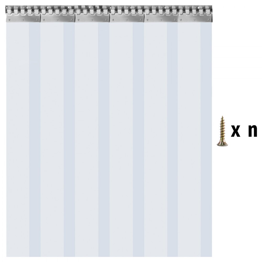 Pvc-strokengordijn Vinyl Deurstrips 1x2,25 M, Vinylstroken Deurgordijn, 6 Stroken