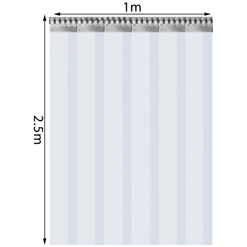 Pvc-strokengordijn Vinyl Deurstroken 1 X 2,5 M Vinyl Stroken Deurgordijn, 6 Stroken