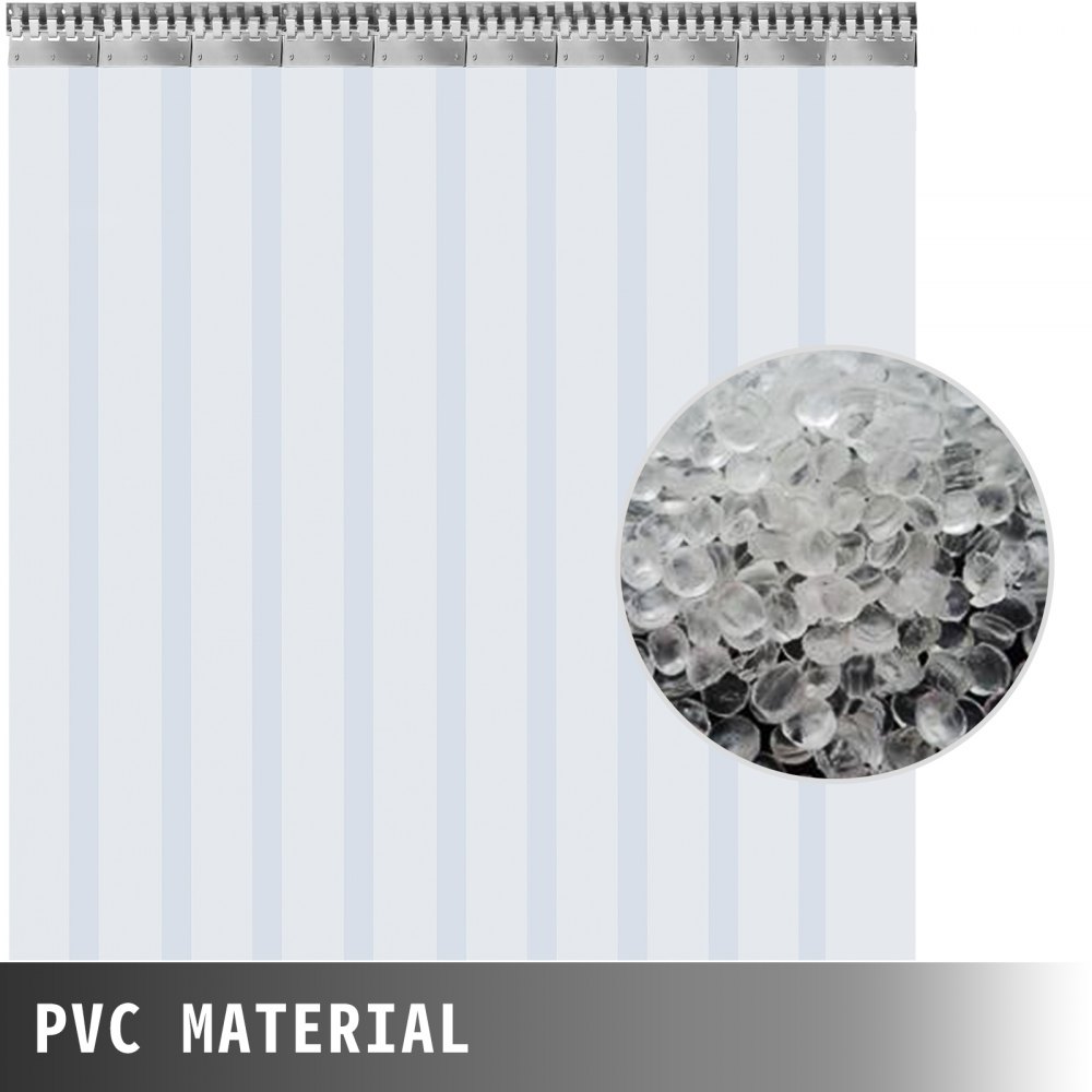 Vevor Pvc-strokengordijn Vinyldeurstroken 2,5x2 M Vliegengordijn Pvc 10 Stroken