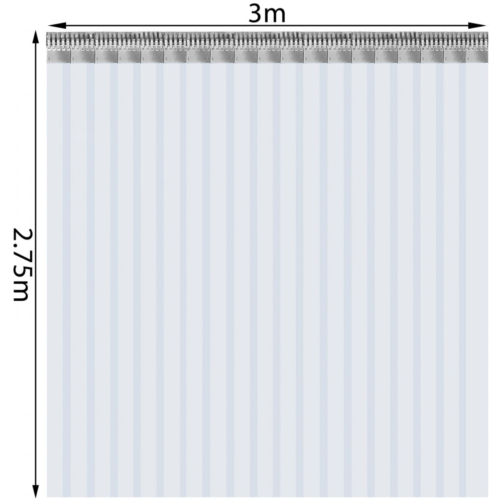 Pvc-strokengordijn Vinyl Deurstrips 3 X 2,75 M Vinylstroken Deurgordijn 19 Stroken