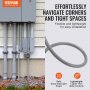 VEVOR flexible electrical conduit easily navigates corners and tight spaces; lightweight and adjustable.