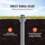 VEVOR flexible electrical conduit buried in the ground, showcasing rust resistance and lower maintenance costs.