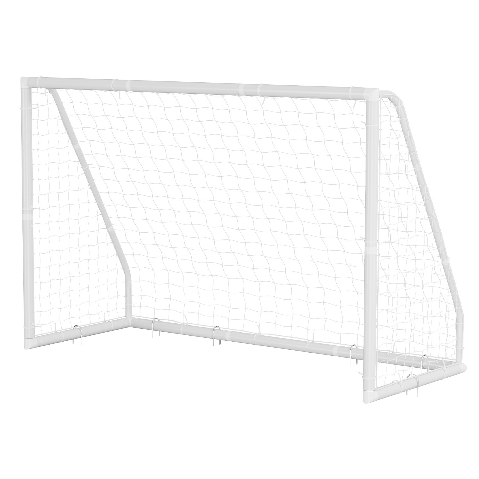 VEVOR voetbaldoel 300 x 200 cm, draagbaar PVC-voetbaldoel voor buiten met PE-net, voor tuinen, parken en scholen, weerbestendig, met grondankers, doel, 600D Oxford-tas en stabiliteit bij snelheden boven de 110 km/u.