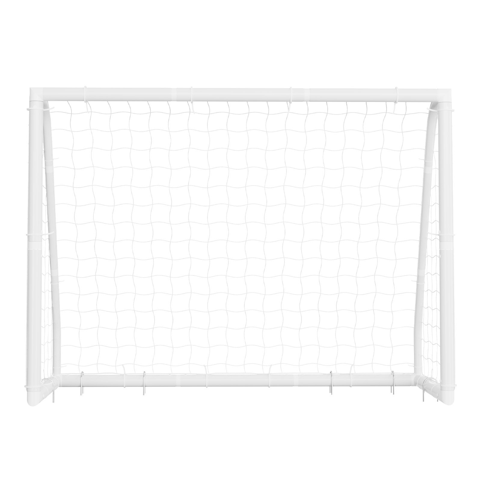 VEVOR voetbaldoel 244 x 182 cm, draagbaar PVC-voetbaldoel voor buiten met PE-net, voor tuinen, parken en scholen, weerbestendig, met grondankers, doel, 600D Oxford-tas en stabiel tot meer dan 110 km/u.