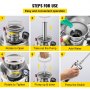VEVOR Stainless Steel Sprayer 4L Household Gardening and Floor Cleaning Sprayer, Suitable for the Current Neds of Industry, Agriculture, Commerce, Medicine and Other Industries