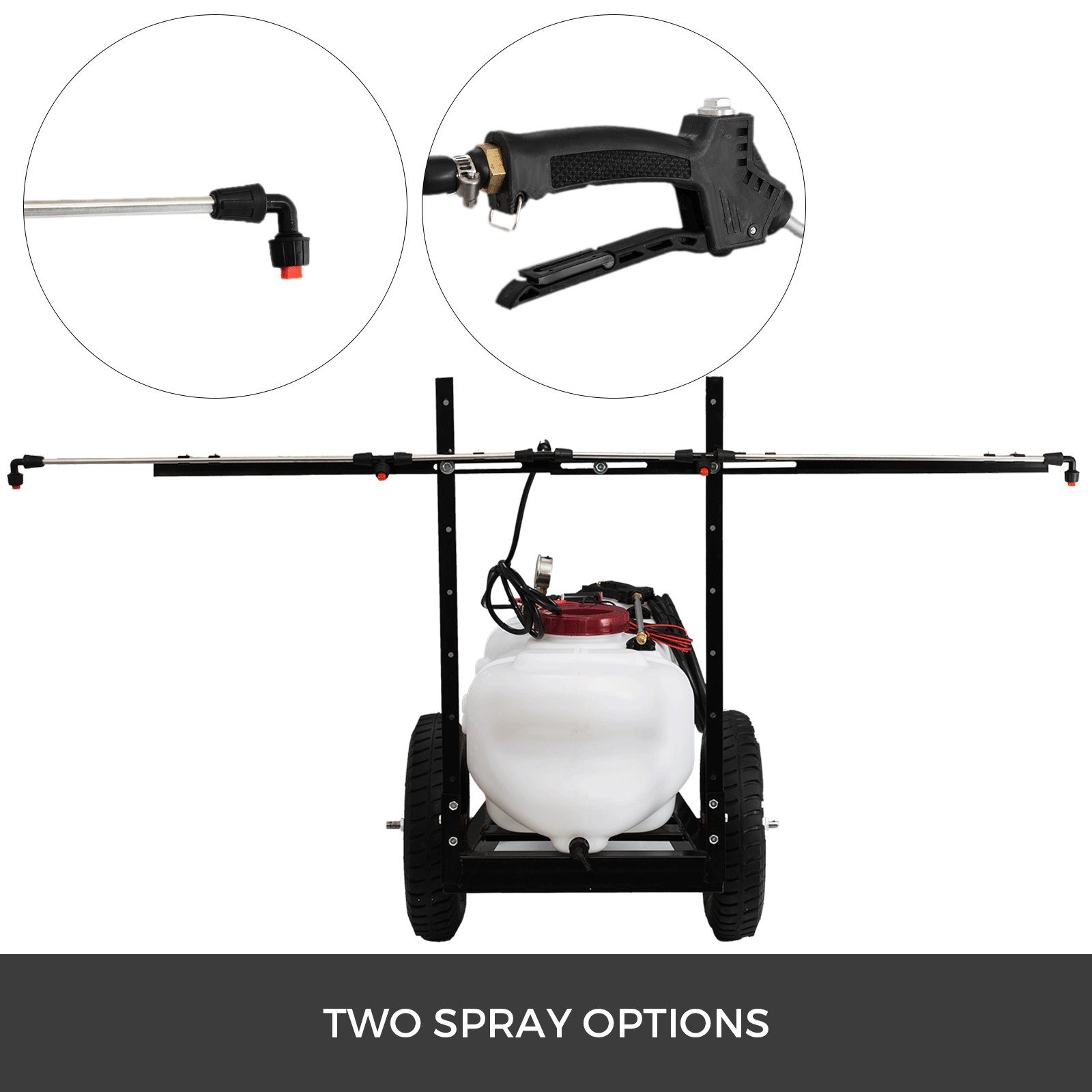 VEVOR Sprayer Drukspuit 60L Atv Drukspuit Plantenspuit met Messing Nozzle 5,5 Ft Boom van Trailer voor Tuin van Boerderij