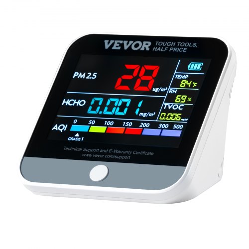 Tester de qualité de l'air 6-en-1, mesure PM2.5, PM10, CO, TVOC, HCHO Tester de qualité de l'air 6-en-1, mesure PM2.5, PM10, CO, TVOC, HCHO