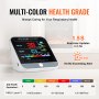 VEVOR Mini Luchtkwaliteitsmonitor 8-IN-1 Professionele Deeltjesteller PM2.5 PM10 PM1.0 Formaldehyde Temperatuur Vochtigheid TVOC Binnen/buiten AQI Tester Luchtkwaliteitsmeter met alarmschakelaar