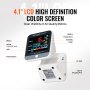 VEVOR Mini Luchtkwaliteitsmonitor 8-IN-1 Professionele Deeltjesteller PM2.5 PM10 PM1.0 Formaldehyde Temperatuur Vochtigheid TVOC Binnen/buiten AQI Tester Luchtkwaliteitsmeter met alarmschakelaar