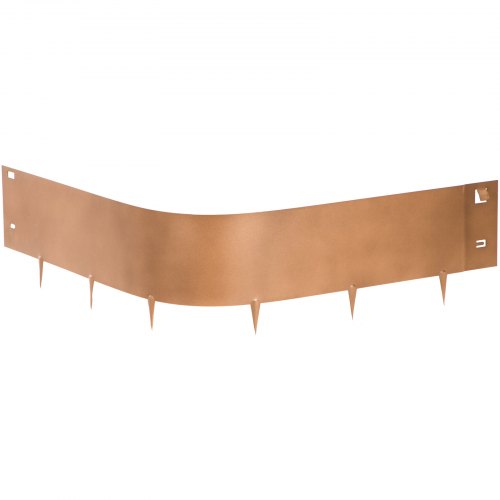 VEVOR Tuinrand 10x99 cm Hek Gazonrand 5 Stuks Metalen Gazonrand Gemaakt van Gepoedercoat Gegalvaniseerd Staal met Buigbare Randen en Tipontwerp Ideaal voor Tuinen Paden Gazons en Binnenplaatsen enz