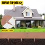 VEVOR Steel Lawn Edging, 5PCS 4"x39" Metal Landscape Edgings, 16.25 ft Total Length Garden Border, Flexible and Bendable Galvanized Steel Landscaping, Metal Edge for Yard, Lawn, Pathway, Brown