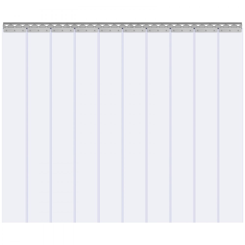 VEVOR PVC strokengordijn 152x213cm lamellen lamellengordijn transparant zacht PVC+DOTP per meter 2mm dik strokengordijn stalgordijn inclusief bevestigingsmateriaal Ideaal voor deuren tot ca. 152cm