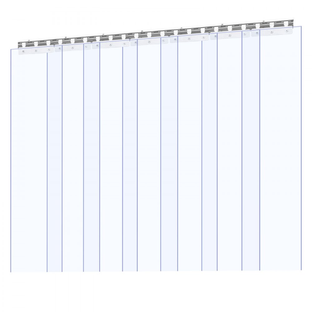 VEVOR strokengordijn, 84" hoog x 42" breed, 0,08" dik, 7-pack transparant PVC strokengordijn, vriezergordijn, kunststof deurstrip voor inloopvriezers, koelkasten en opslagdeuren, met 50% overlapping