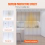 VEVOR strip curtain: dustproof, insect-proof, rainproof, and thermal insulation for invisible door effect.