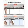 VEVOR PVC-strokengordijn 6-pack, lamellengordijn 915x2032 mm, dikte 2 mm, -20℃ tot 60℃ gordijnstrip, glad, kunststof deurstrip voor magazijn-, vries- en garagedeuren, transparant