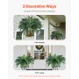 VEVOR Artificial Ferns 2 Pcs, Natural Spread Diameter 43-47 Inch, Large Hanging Artificial Boston Ferns, Fake Plant Wall Decor with 50 Branches, Faux Fern for Home and Office (Flowerpot Unincluded)