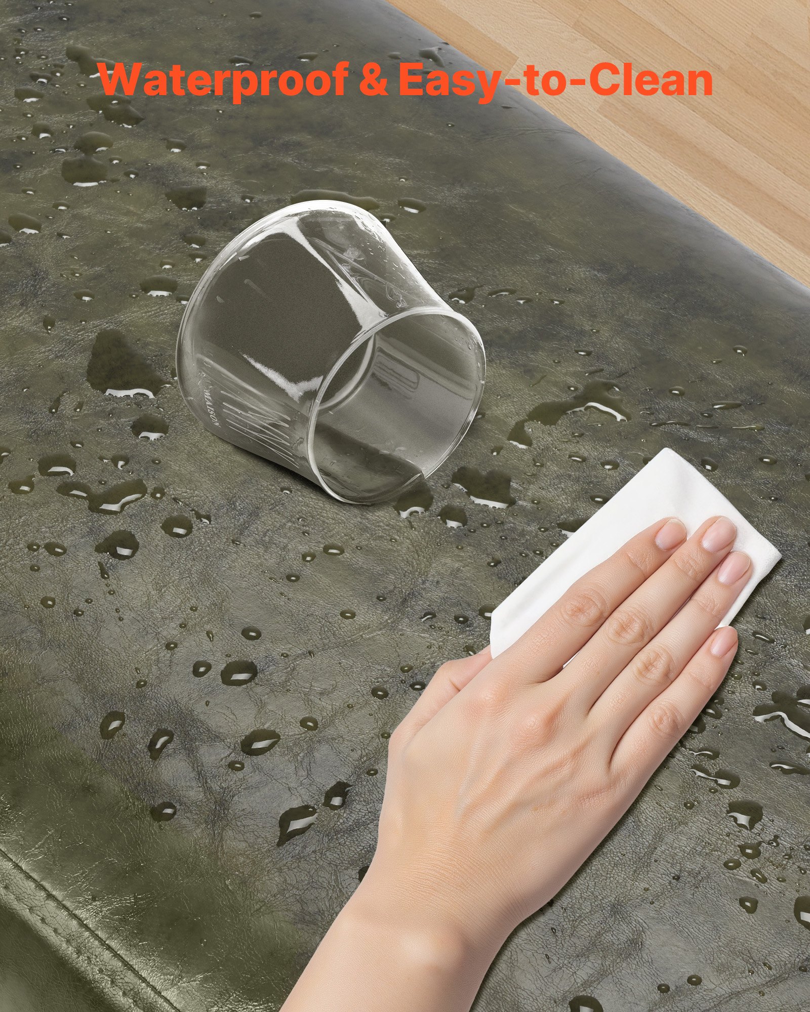 VEVOR Slaapkamerbank Bedbank (40 x 110 x 43 cm) van PU-leer met metalen poten en stiksels, gestoffeerde schoenenbank met een draagvermogen van 300 kg, moderne voetenbankzitting voor woonkamer eetkamer hal groen