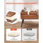VEVOR Leather Storage Ottoman Bench, PU Leather Bench with Storage and Metal Legs, Upholstered Shoe Benches Seat for Entryway, Modern End of Bed Benches for Living Room, Dining Room, Hallway, Brown