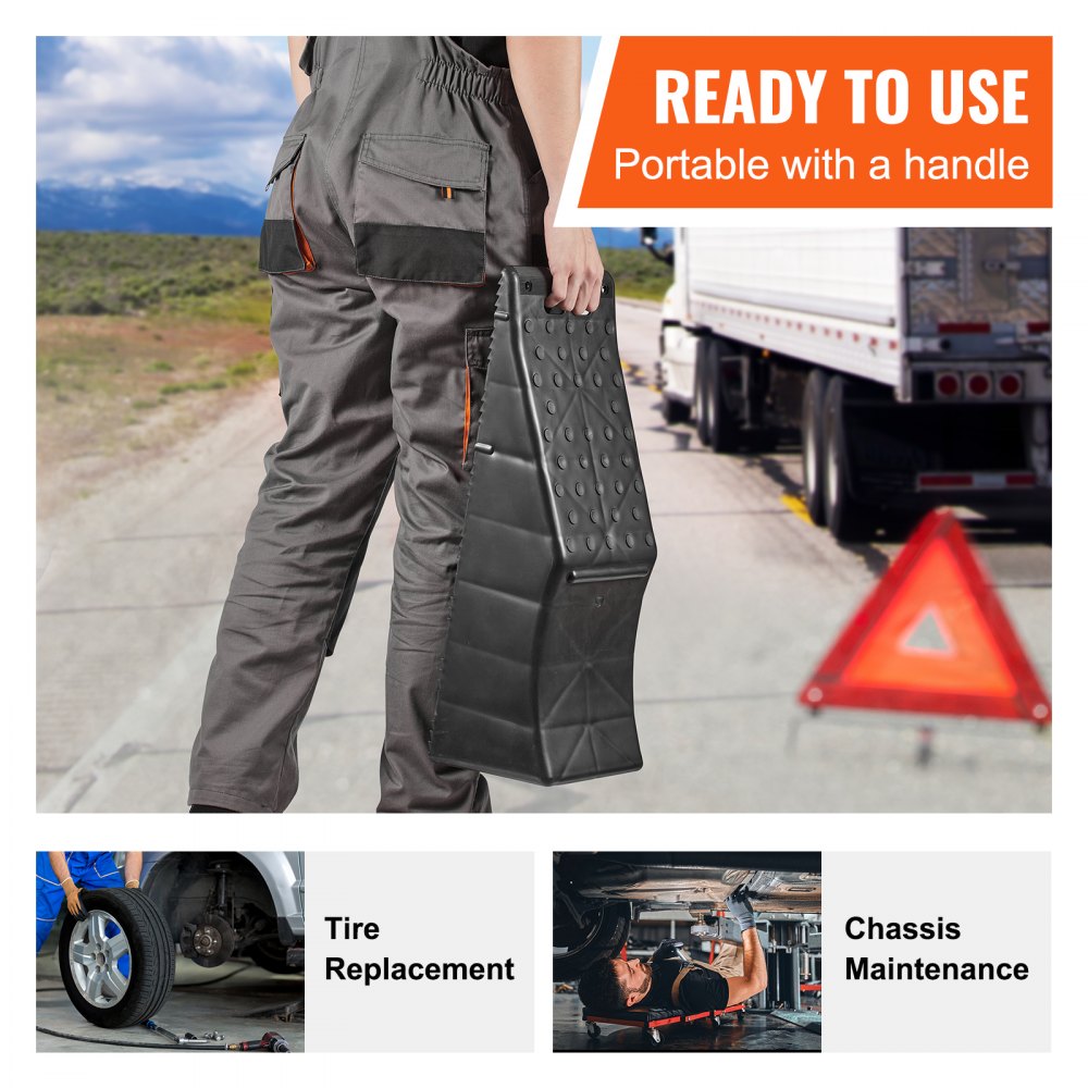 VEVOR Car Ramp, 1 Piece Car Service Ramp, 20000 lbs/9 ton Loading Capacity, 5.5" Lift Height Car Ramp, Heavy Duty Tire Ramp for Car Lift and Vehicle Maintenance, Work with Tandem Wheel Vehicles
