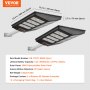 VEVOR set of 2 800W solar street lights 1400lm street lights with ultra-bright OSRAM LED beads solar light remote control with stepless adjustment spotlight IP66 solar lamp garden parking garage