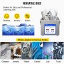 VEVOR Digital Ultrasonic Cleaner 3L Ultrasonic Cleaning Machine 40kHz Sonic Cleaner Machine 316 & 304 Stainless Steel Ultrasonic Cleaner Machine with Heater & Timer for Cleaning Jewelry Glasses Watch