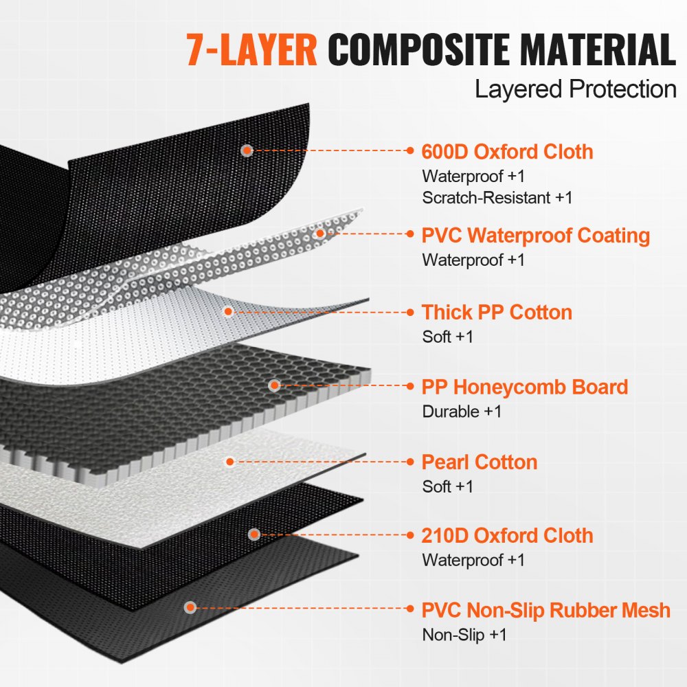 VEVOR Hondenautostoelverlenger, Hondenhangmat voor de achterbank van de auto, Autostoelhoes voor honden met harde bodem, Hondenautostoelbed 132 x 63 cm, Draagvermogen 168 kg, met gaasvenster en opbergvak voor auto, SUV
