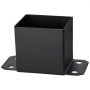 VEVOR 152.4x152.4 Post Base 4 Pcs, Inner Size 142x142 Post Base Brackets, Heavy Duty Powder-Coated Post Anchor Matte Black Wood Post Brackets for Pavilion Deck Railing Support Deck Base Plate
