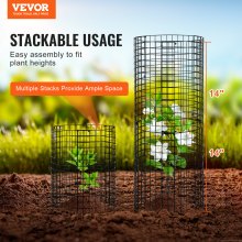 VEVOR set van 6 plantbeschermingen tegen dieren φ 320x355mm metalen plantenkooi