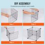 VEVOR 5 Pack Plant Protector from Animals 15.35'' x 15.35'' Metal Plant Cage