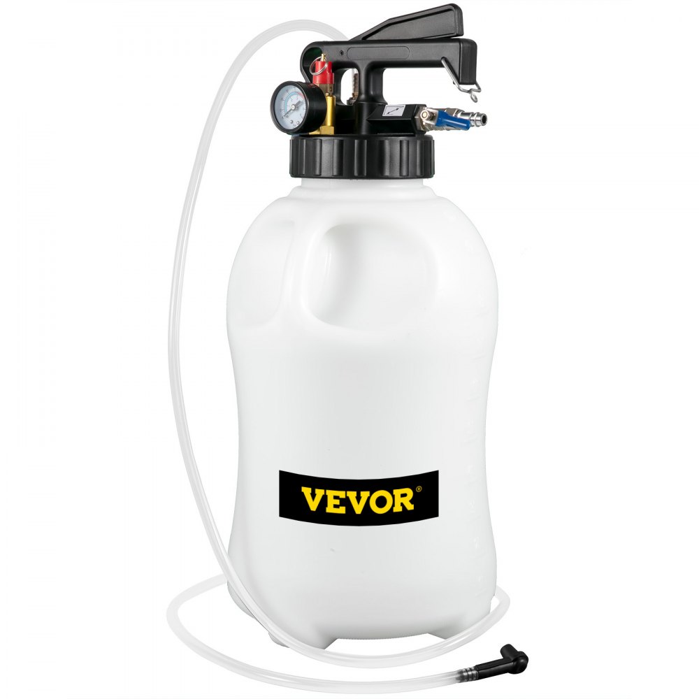 VEVOR handpomp oliezuigpomp oliepomp zuigpomp 10 L, olievloeistofafzuiger handpomp 9,91 x 5,59 x 14,99 cm, opvoerpomp zuigpomp vloeistofafzuigers met 14 meest voorkomende adapters, oliepompset
