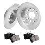 VEVOR Rear Brake Kit Compatible with Audi A3 (8P), VW Golf 5 6, Seat LEON, SKODA OCTAVIA, ALTEA, Brake Rotors Ceramic Brake Pads Replacement Kit, 253mm Rear Rotors