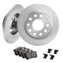 VEVOR Rear Brake Kit Compatible with Audi A3 (8P), VW Golf 5 6, Seat LEON, SKODA OCTAVIA, ALTEA, Brake Rotors Ceramic Brake Pads Replacement Kit, 253mm Rear Rotors
