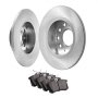 VEVOR Rear Brake Kit Compatible with Audi A3 (8P), VW Golf 5 6, Seat LEON, SKODA OCTAVIA, ALTEA, Brake Rotors Ceramic Brake Pads Replacement Kit, 253mm Rear Rotors