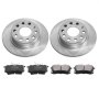 VEVOR Rear Brake Kit Compatible with Audi A3 (8P), VW Golf 5 6, Seat LEON, SKODA OCTAVIA, ALTEA, Brake Rotors Ceramic Brake Pads Replacement Kit, 253mm Rear Rotors