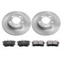 VEVOR Rear Brake Kit Compatible with AUDI A3(8L), SEAT IBIZA, SKODA OCTAVIA, ROOMSTER, VW GOLF Ⅳ, Brake Rotors Ceramic Brake Pads Replacement Kit, 232mm Rear Rotors