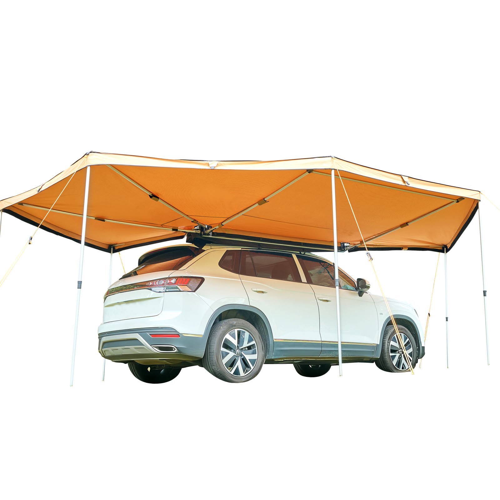 VEVOR Autoluifel, 270° Luifel, 6,08 x 4,25 x 2,10 m, Zonnescherm, Waterdicht (UV50+), inclusief Draagtas, Vrijstaande All-Weather Luifel voor SUV's, Bestelwagens, Vrachtwagens & Kamperen