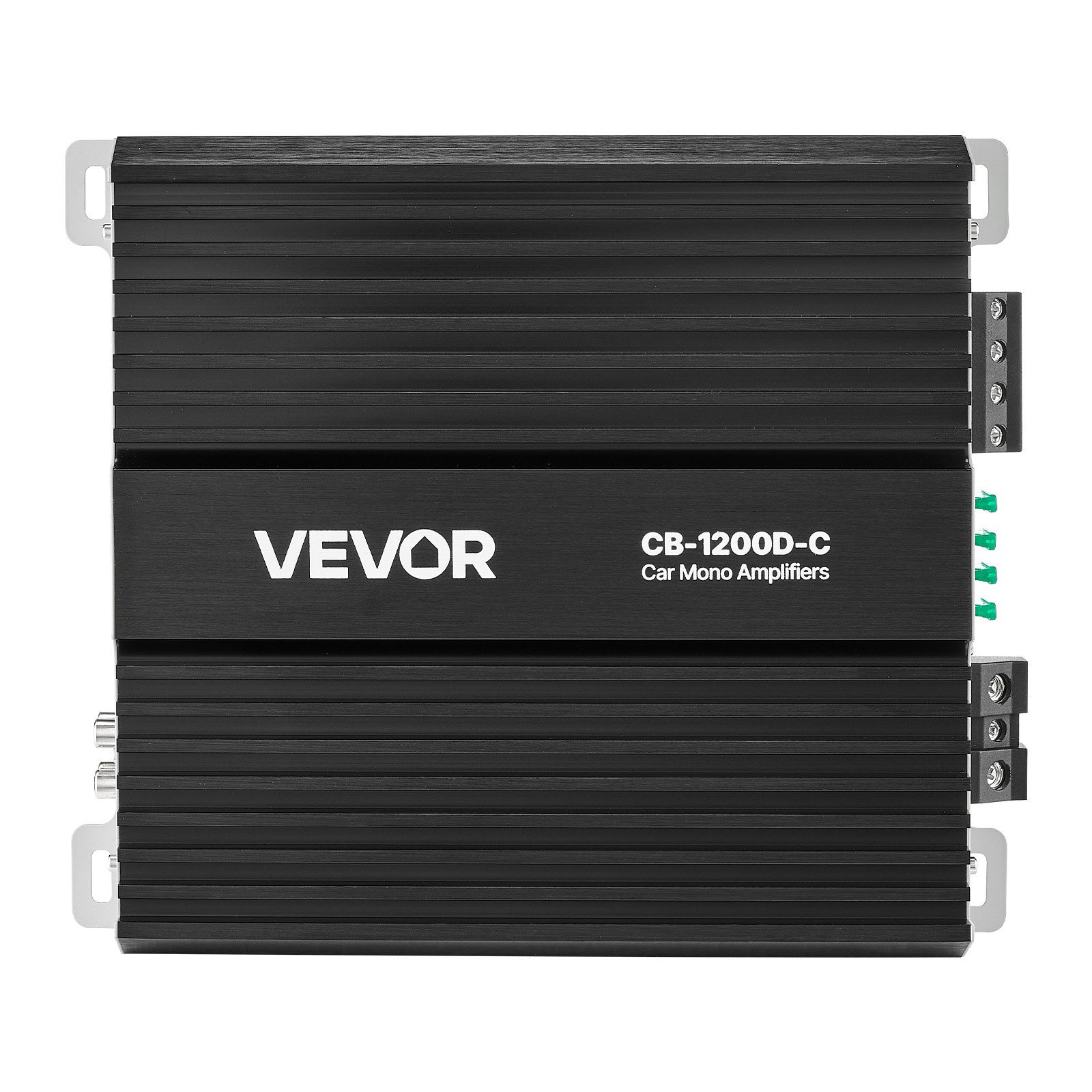 VEVOR Monoblock auto-versterker 1200 W RMS MAX 1/2/4 Ohm, audioversterker (klasse D) met afstandsbediening voor subwooferniveau, laagdoorlaatfilter, basversterking, faseverschuiving en volumeregeling.