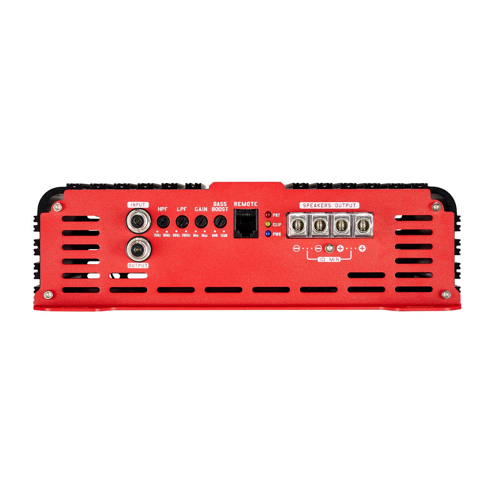 VEVOR Monoblock auto-versterker 2000 W RMS MAX 1/2/4 Ohm, audioversterker (klasse D / 1-kanaals) met afstandsbediening voor subwooferniveau, laagdoorlaatfilter, basversterking en volumeregeling.