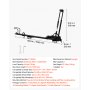 VEVOR rechtopstaande dakfietsendrager voor 1 fiets, opvouwbaar, draagvermogen 20 kg, aluminiumlegering, Q235 staal, met frame-contactloze montage, compatibel met dakdragers tot 100 x 35 mm