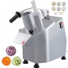Machabeau JKC-300 Electric Vegetable Cutter with 6 x Cutting Disks, food processor 550W vegetable processor Stainless Steel + Cast Aluminum Alloy