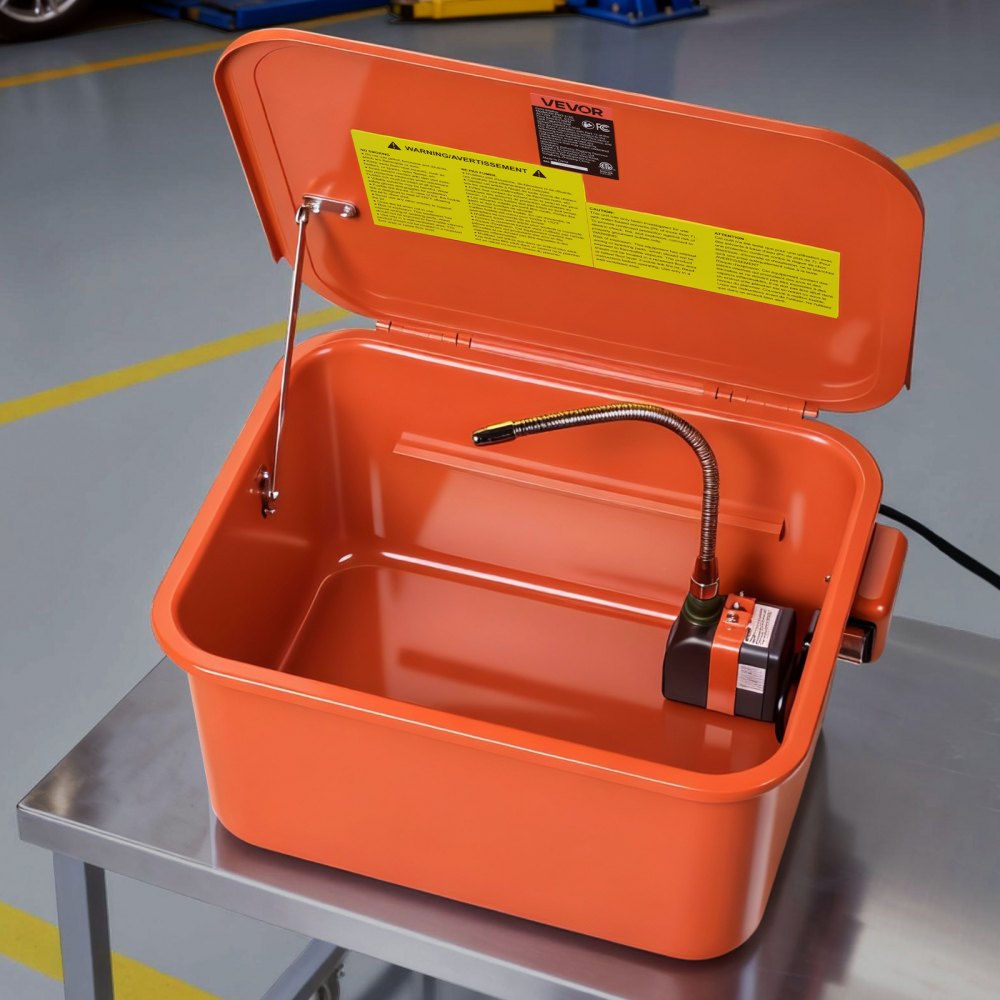 VEVOR onderdelenreiniger, onderdelenreinigingssysteem voor auto-onderdelen, 19 liter, 13 liter oplosmiddelcapaciteit, wasbak met elektrische pomp voor wiellagers, tandwielen, carburateurs, debiet van 1,5 l/min