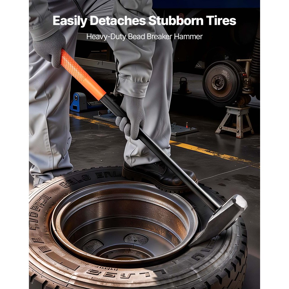 VEVOR Bandenmontagegereedschap Handmatige Bandenwisselaar Bandenhamer 81 cm Handvat Bandengereedschap met Eendenbekvormige Bandenbreker voor Montage en Demontage bij Autoreparaties van Universele Voertuigtypen